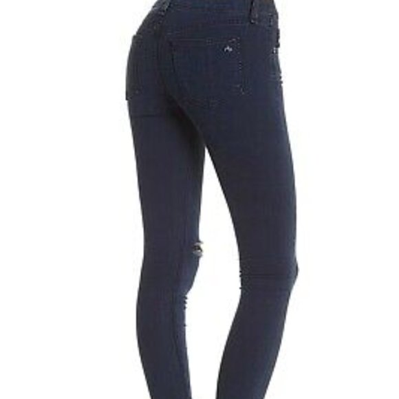 rag & bone Denim - Rag & Bone Skinny Jean Terra Blues Distressed Knee Dark Wash Denim Size 26